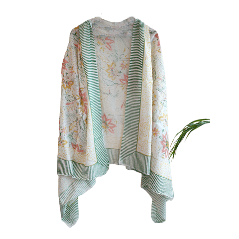 Bagru Block Print Sarong, Sarong Beach Wrap, Cotton Sarong,Pareo, Summer Pareo ,Size 45X80 Inc