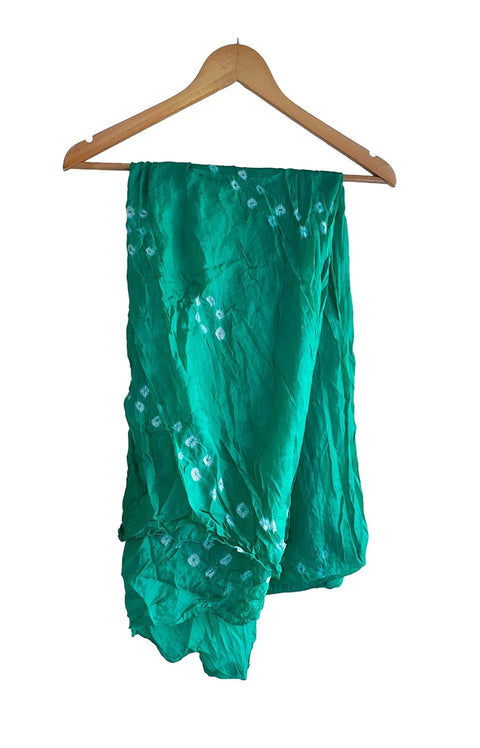 Multicolor Tie-Dye SIlk Dupatta, Handcrafted Bandhani Style, Ethnic Scarf