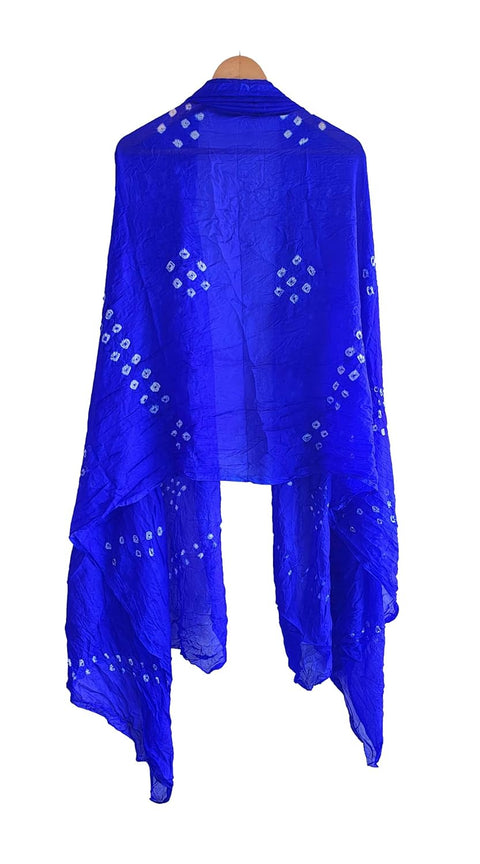 Multicolor Tie-Dye SIlk Dupatta, Handcrafted Bandhani Style, Ethnic Scarf