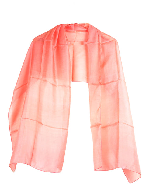 Silk Stole, Plain Multi Color, 51 cm Width x 65 cm Length, Lightweight