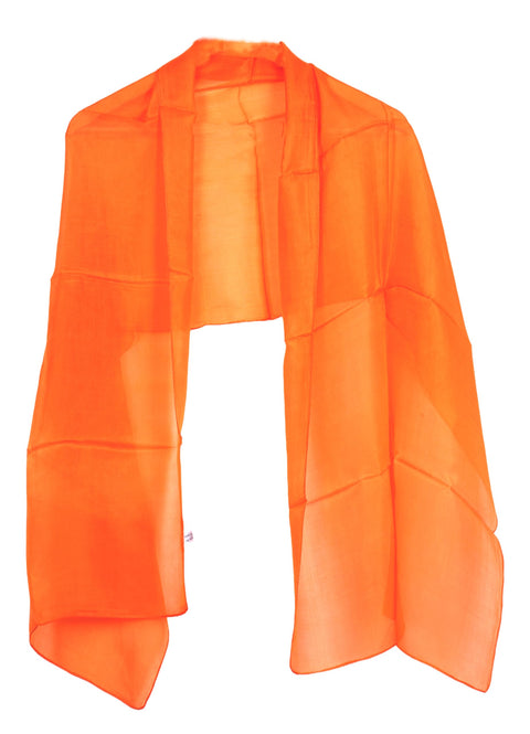 Silk Stole, Plain Multi Color, 51 cm Width x 65 cm Length, Lightweight
