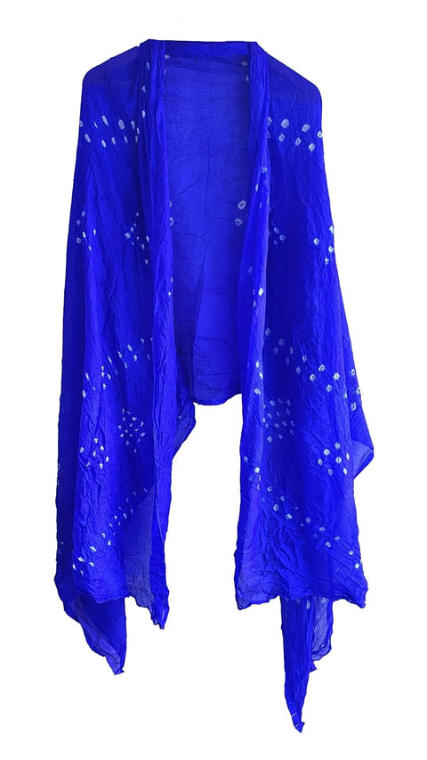 Multicolor Tie-Dye SIlk Dupatta, Handcrafted Bandhani Style, Ethnic Scarf