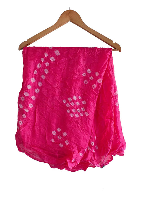Multicolor Tie-Dye SIlk Dupatta, Handcrafted Bandhani Style, Ethnic Scarf