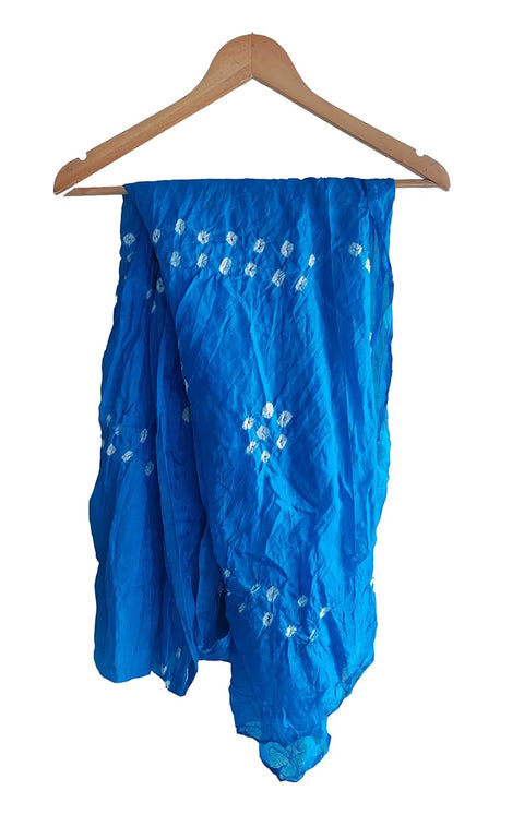 Multicolor Tie-Dye SIlk Dupatta, Handcrafted Bandhani Style, Ethnic Scarf