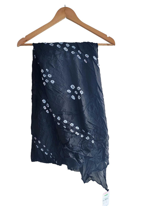 Multicolor Tie-Dye SIlk Dupatta, Handcrafted Bandhani Style, Ethnic Scarf