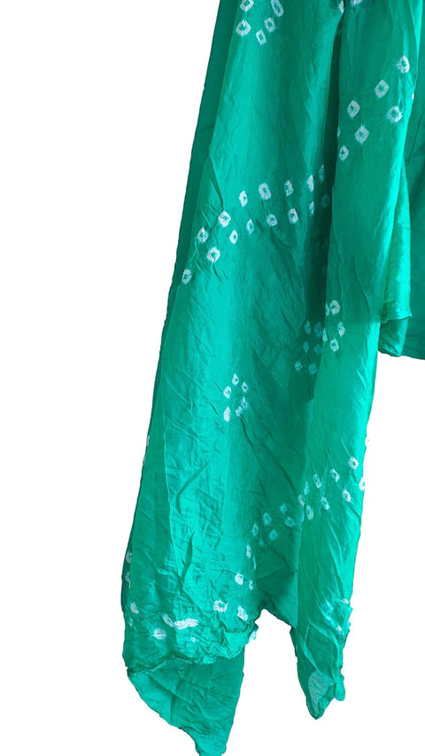 Multicolor Tie-Dye SIlk Dupatta, Handcrafted Bandhani Style, Ethnic Scarf