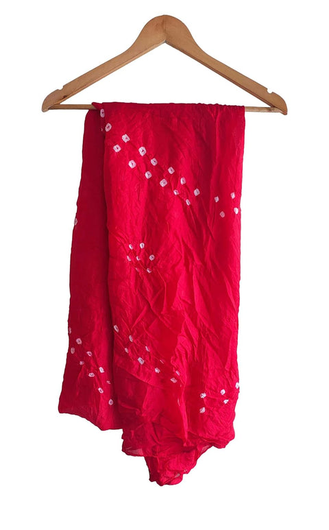 Multicolor Tie-Dye SIlk Dupatta, Handcrafted Bandhani Style, Ethnic Scarf
