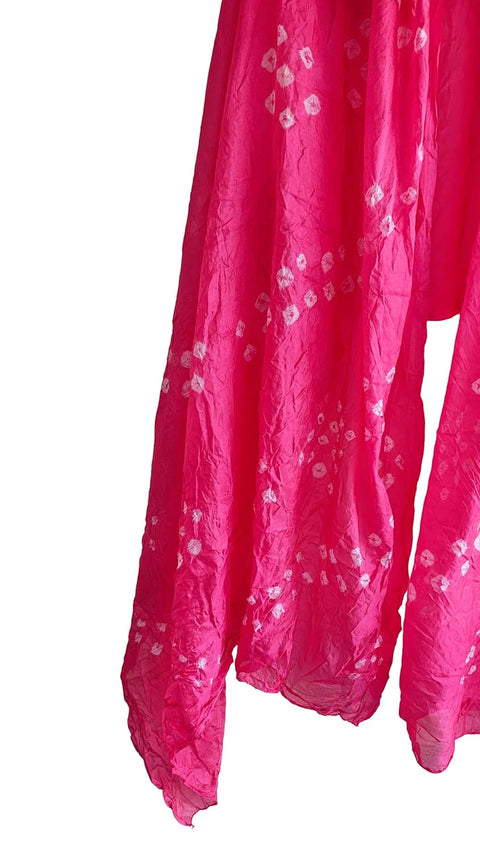 Multicolor Tie-Dye SIlk Dupatta, Handcrafted Bandhani Style, Ethnic Scarf