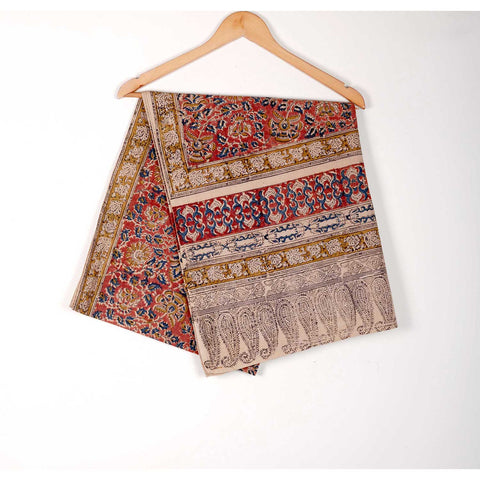 Indian Scarves Women's Kalamkari cotton stole Size 73x194 cm