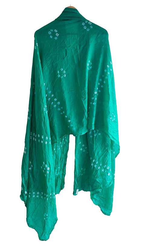 Multicolor Tie-Dye SIlk Dupatta, Handcrafted Bandhani Style, Ethnic Scarf