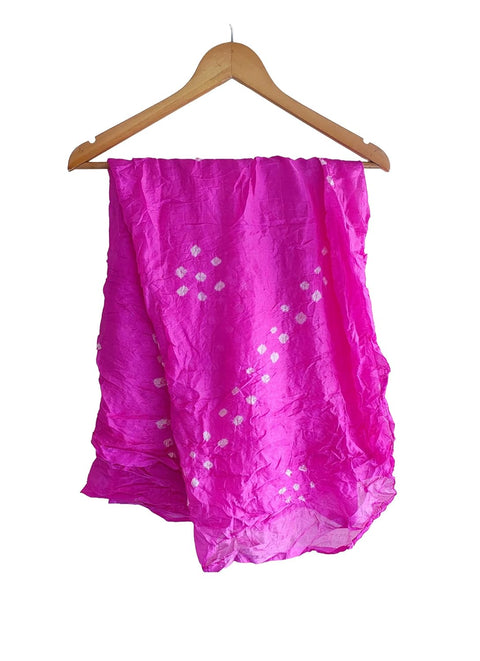 Multicolor Tie-Dye SIlk Dupatta, Handcrafted Bandhani Style, Ethnic Scarf