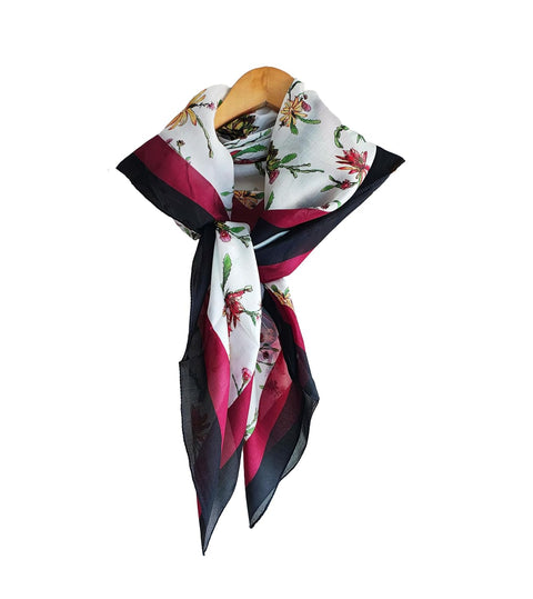 Women's Silk Fancy Desigen Scarf & Wrap | Trendy Classic Stole for Dress, Summerwear Scarf