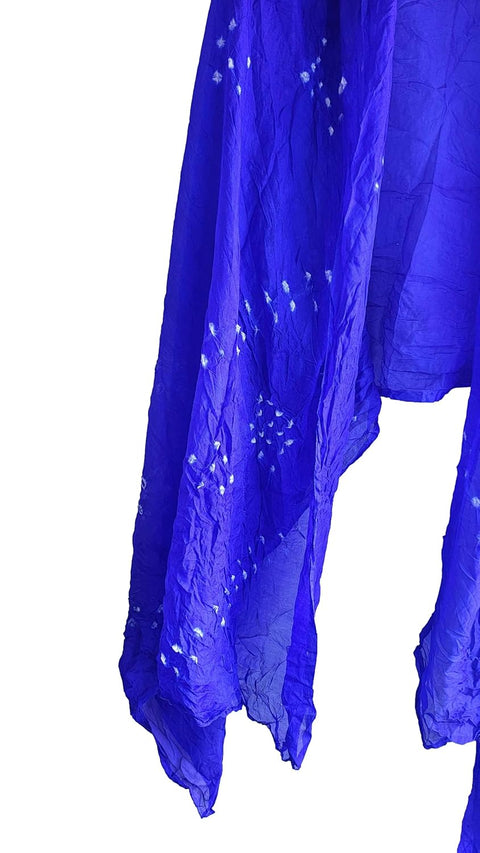 Multicolor Tie-Dye SIlk Dupatta, Handcrafted Bandhani Style, Ethnic Scarf