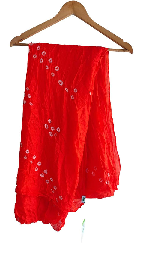 Multicolor Tie-Dye SIlk Dupatta, Handcrafted Bandhani Style, Ethnic Scarf