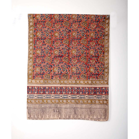 Indian Scarves Women's Kalamkari cotton stole Size 73x194 cm