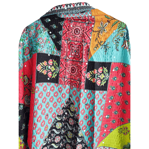 Pakistani Digital Printed Chinnon Multicoloured Dupatta With Heavy Mirror Work