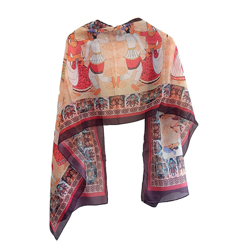 Women's Silk Digital Print Stole