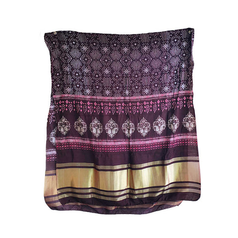 India Scarves Semi Gaji Silk Bandhani Dupatta(Purple)