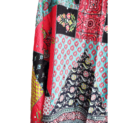 Pakistani Digital Printed Chinnon Multicoloured Dupatta With Heavy Mirror Work