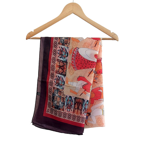 Women's Silk Digital Print Stole