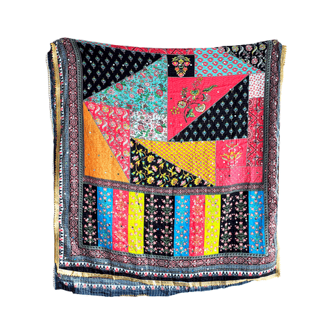 Pakistani Digital Printed Chinnon Multicoloured Dupatta With Heavy Mirror Work