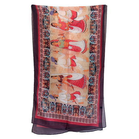 Women's Silk Digital Print Stole