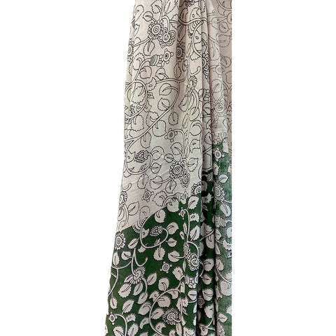 Kalamkari Hand Block Printed Cotton Dupatta 115X225 Cm