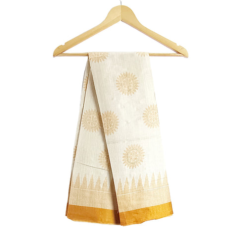 Khadi Cotton Poly Silk Digital Elegancia Print Dupatta