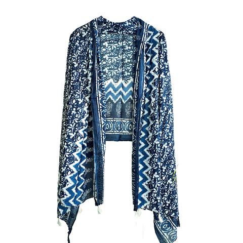 Lightweight Pure Cotton Breathable Stole Scarf for Summer, Size2,25 Mtr