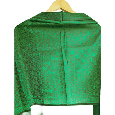 Banarasi Silk Stole - Luxurious Golden Threadwork 55X180 Cm