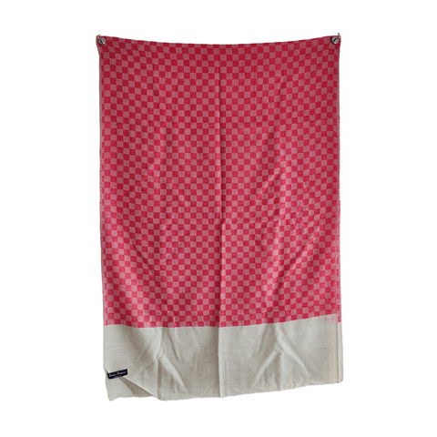 Earthy Elegance Embroidered Wool Stole | Cherry Red | Warm Winter Wrap for Women