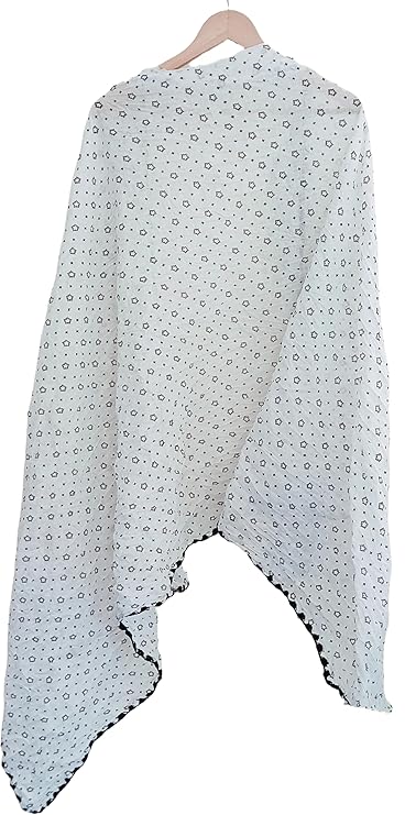 India Scarvesc Cotton Crushed Fancy Dupatta (White)