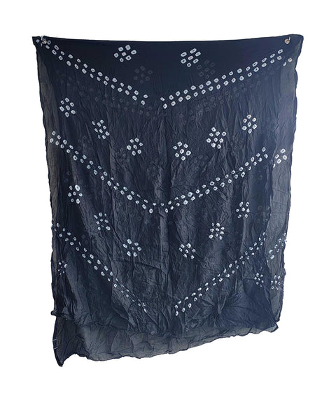 Multicolor Tie-Dye SIlk Dupatta, Handcrafted Bandhani Style, Ethnic Scarf