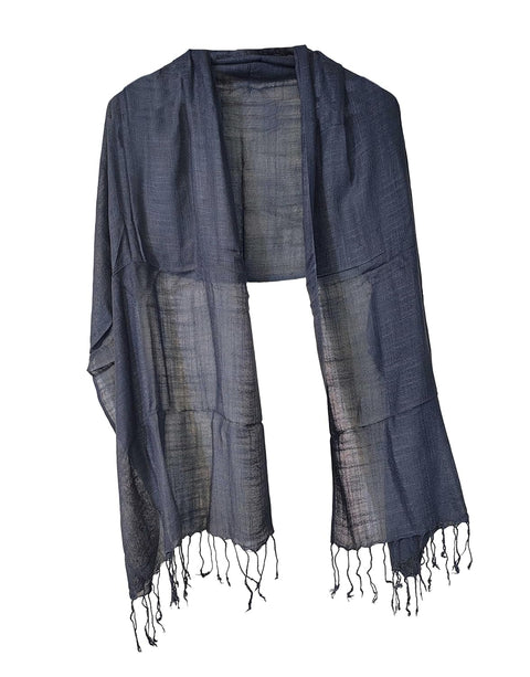 Plain Rayon Scarf (Blue)