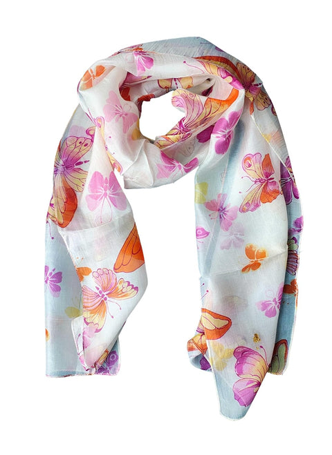 White Pink Silk Stole – India Scarves