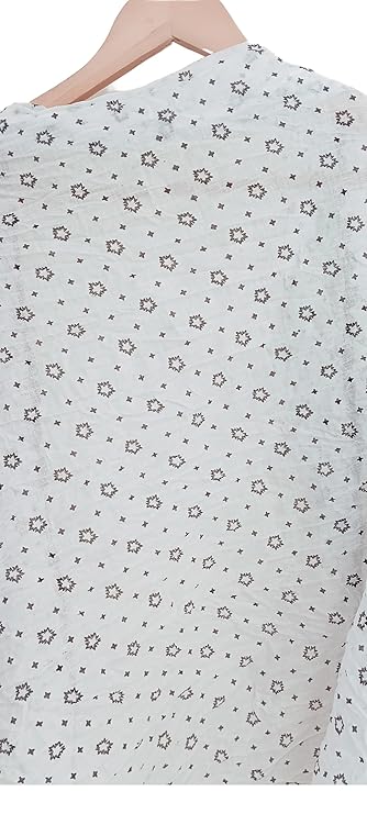 India Scarvesc Cotton Crushed Fancy Dupatta (White)