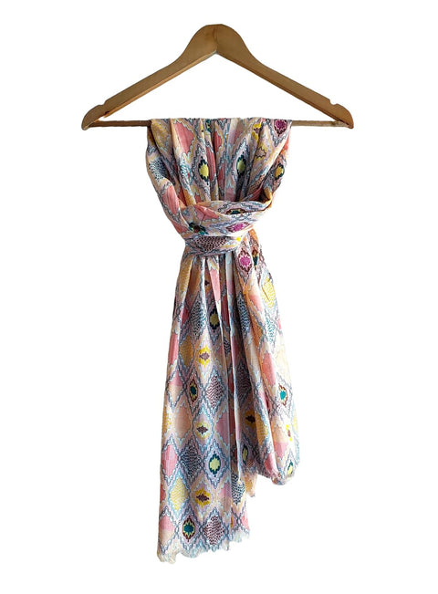 Women's Viscose Summer Stoles size 185 X 75 Cm