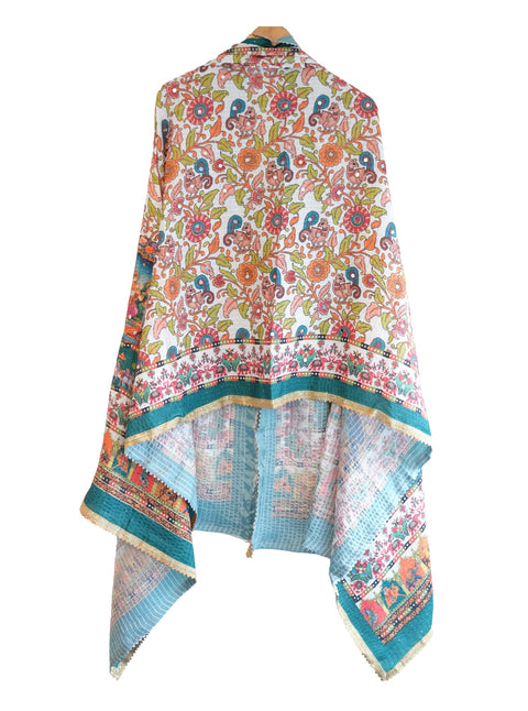 Chinon Pakistani Mirror Work Dupatta, Traditional Embellished Dupatta with Decorative Detailing