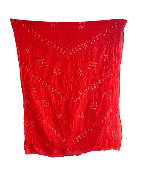 Multicolor Tie-Dye SIlk Dupatta, Handcrafted Bandhani Style, Ethnic Scarf
