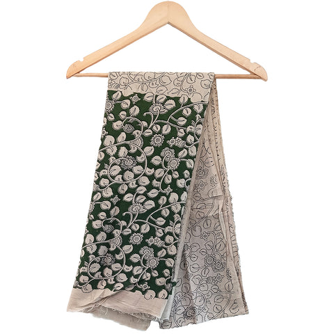 Kalamkari Hand Block Printed Cotton Dupatta 115X225 Cm