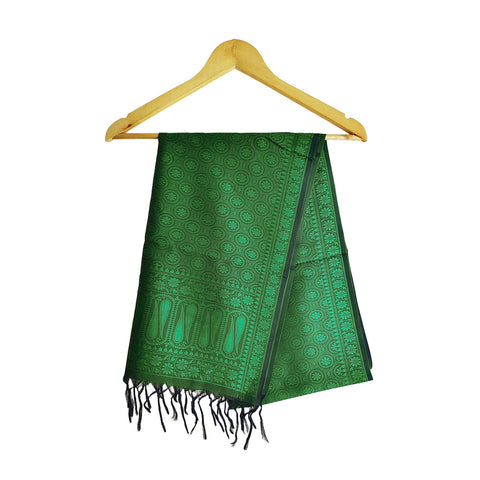 Banarasi Silk Stole - Luxurious Golden Threadwork 55X180 Cm