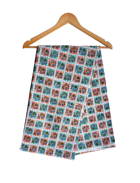 Hand Block Printed Bagru Dupatta in Pure Cotton Malmal