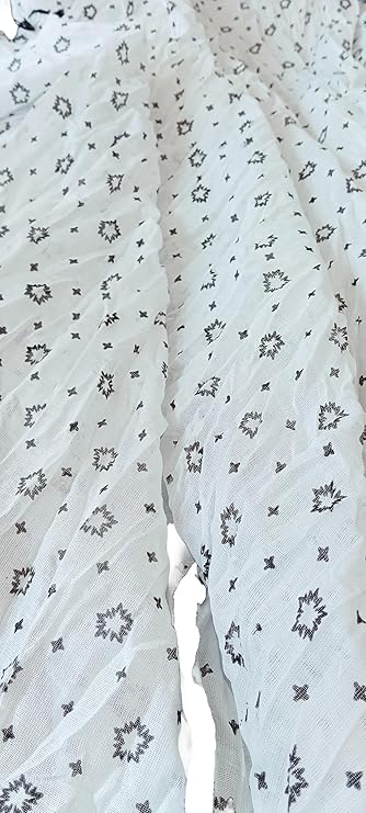 India Scarvesc Cotton Crushed Fancy Dupatta (White)