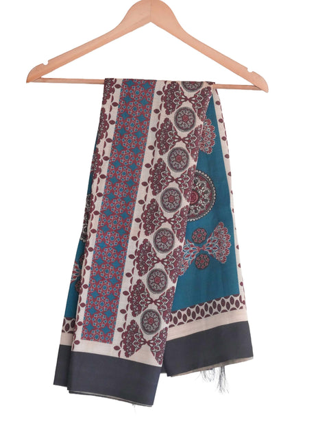 Assam Silk Traditional Dupatta with Multicolor Multi moti Motif | Ethnic Printed Cotton Dupatta with Tassels