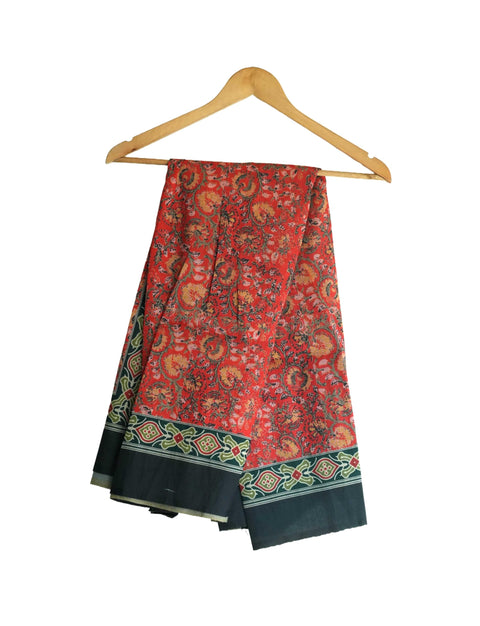 Assam Silk Traditional Dupatta with Multicolor Multi moti Motif | Ethnic Printed Cotton Dupatta with Tassels