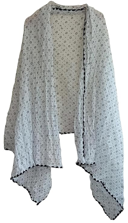 India Scarvesc Cotton Crushed Fancy Dupatta (White)