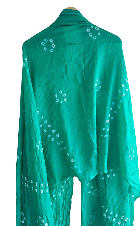 Multicolor Tie-Dye SIlk Dupatta, Handcrafted Bandhani Style, Ethnic Scarf