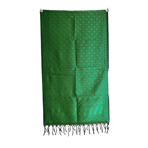 Banarasi Silk Stole - Luxurious Golden Threadwork 55X180 Cm