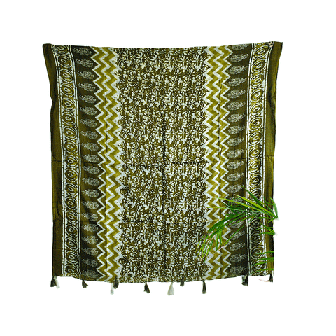 Lightweight Pure Cotton Breathable Stole Scarf for Summer, Size2,25 Mtr