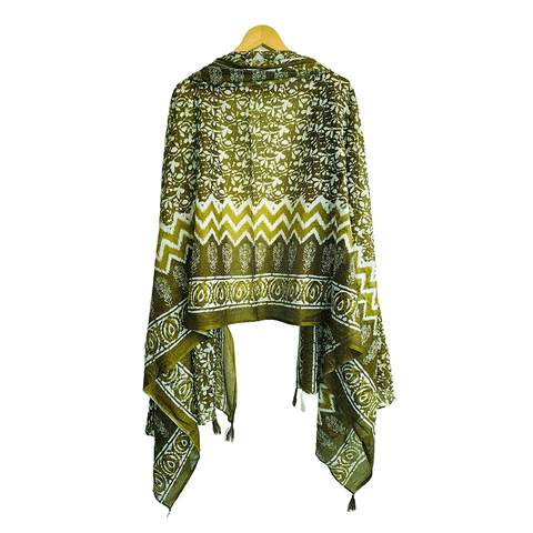 Lightweight Pure Cotton Breathable Stole Scarf for Summer, Size2,25 Mtr